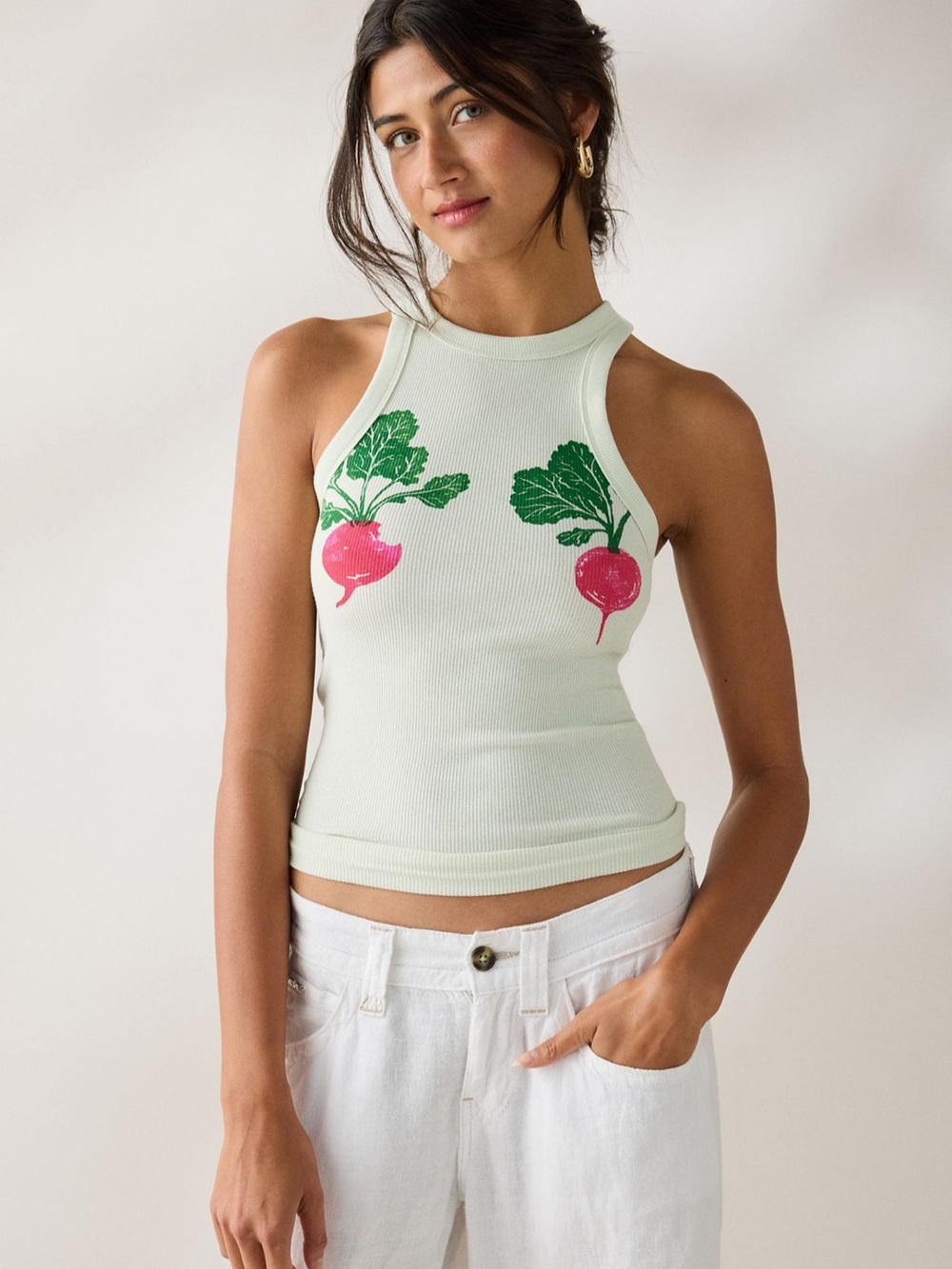 NWT Urban Outfitters BDG Off-Duty Ribbed High Neck Tank Top S